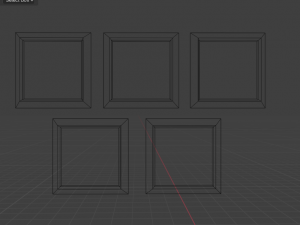Set the five Pictures 3D-Modell