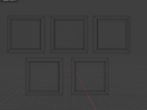 Set the five Pictures 3D Model