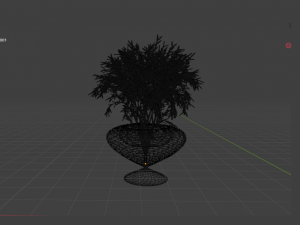 Fence with terracotta pot Model 3D
