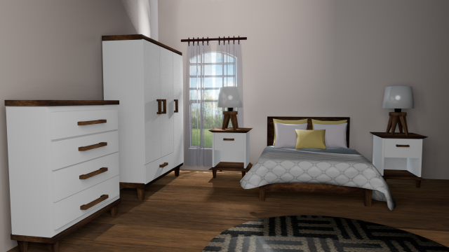 Bedroom set 3D-Modell .c4d .max .obj .3ds .fbx .stl .blend 