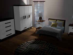 Bedroom set 3D-Modell
