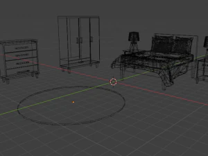 Jogo de quarto Modelo 3D