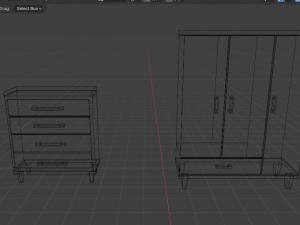 Bedroom set 3D-Modell
