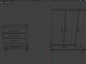 Jogo de quarto Modelo 3D
