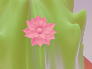 Cactus with flowers 3D मॉडल