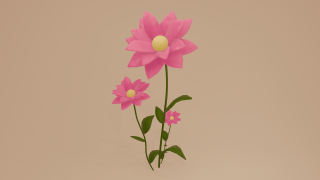 Colorful flowers Modelo 3D .c4d .max .obj .3ds .fbx .stl .blend 