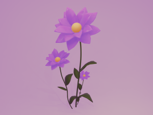 Colorful flowers Modelo 3D