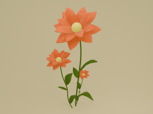 Colorful flowers Modelo 3D