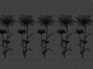 Colorful flowers Modelo 3D