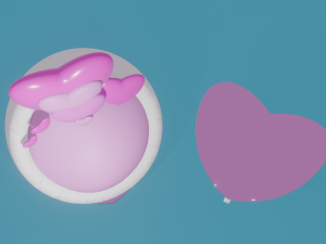 Heart style armchair and table 3D 模型