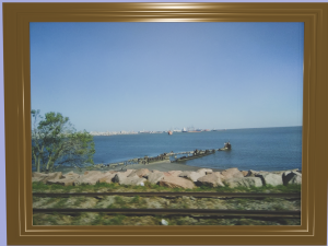 Landscape painting of Montevideo Uruguay 3D Model