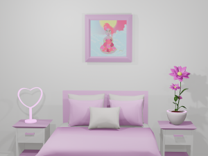 Pink bedroom 3D-Modell