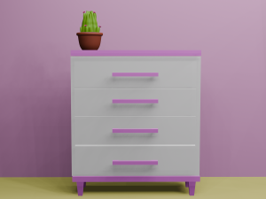 Pink bedroom 3D-Modell