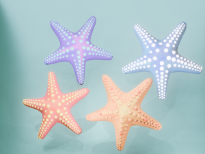 Starfish different colors Modelo 3D