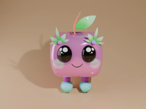 Caract&egrave;re pomme Modèle 3D