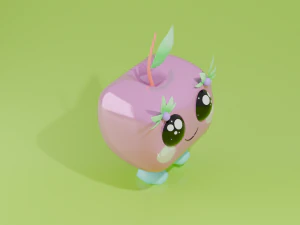 Apple character 3D Model