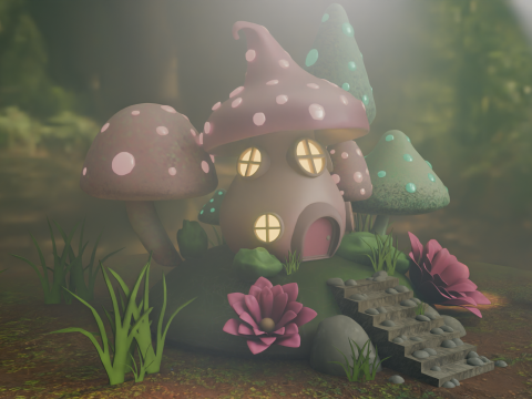 Mushroom house 3D Model