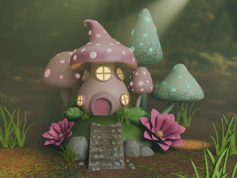 Mushroom house 3D Model