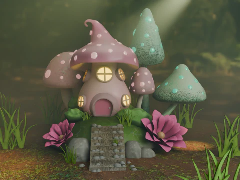 Mushroom house 3D Model