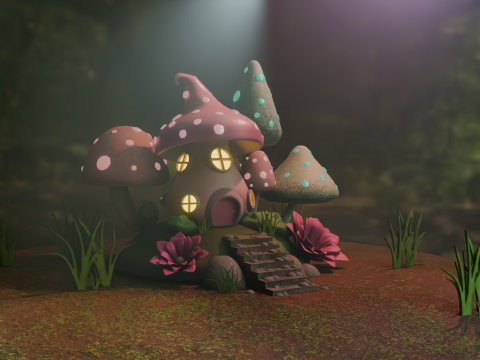 Mushroom house 3D Model