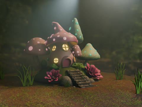 Mushroom house 3D Model