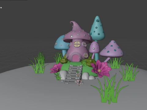 Mushroom house 3D Model