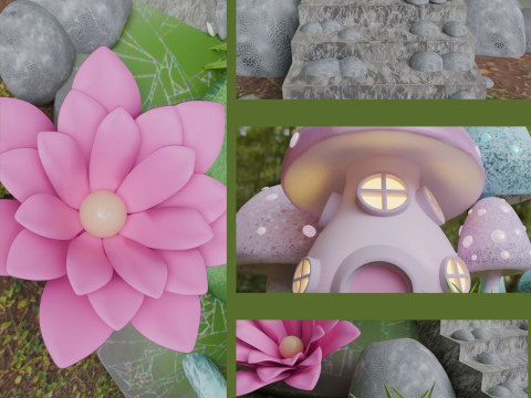 Mushroom house 3D Model