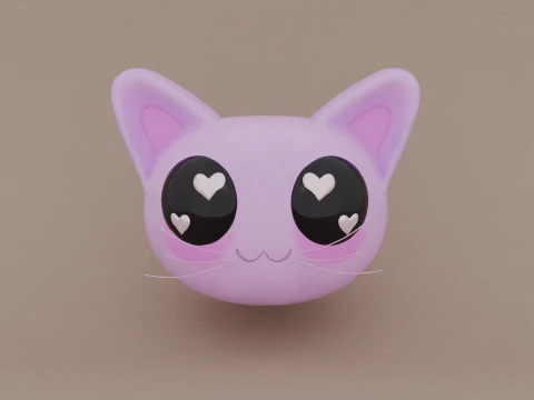 Chat kwa&iuml; Modèle 3D