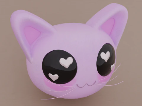 Chat kwa&iuml; Modèle 3D