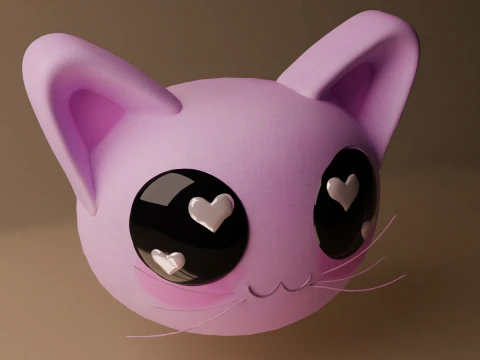 Chat kwa&iuml; Modèle 3D