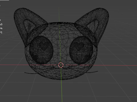 Chat kwa&iuml; Modèle 3D