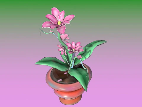 फूलदान 3D मॉडल