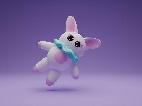 Kawaii Rabbit Cute Stylized Game Ready Textures 3D 모델