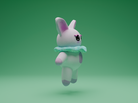 Kawaii Rabbit Cute Stylized Game Ready Textures 3D 모델