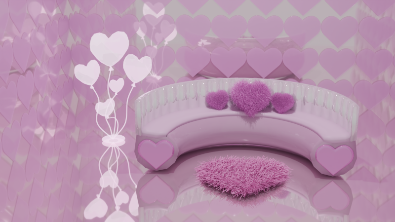 Cute Heart Scene- Solcito3D Modello 3D .c4d .max .obj .3ds .fbx .stl .blend 
