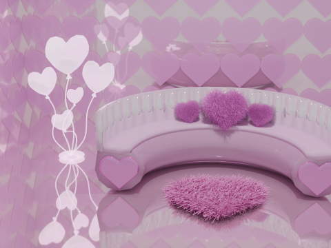 Cute Heart Scene- Solcito3D 3D-Modell