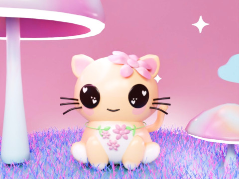 Lindo gato 3D Model 3D