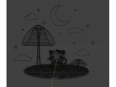 Lindo gato 3D 3D Model