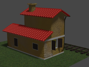 railway roadhouse 3D Модель