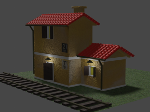 railway roadhouse 3D Модель