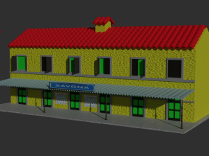 railway roadhouse Model 3D
