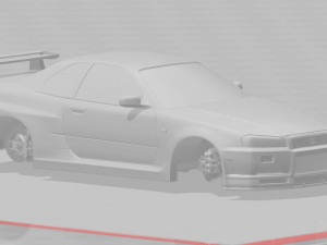 nissan gtr r34 3D Print Model