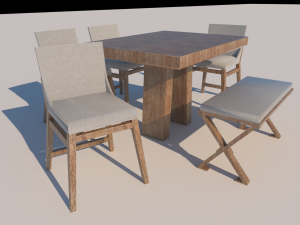 dining table 3D 模型