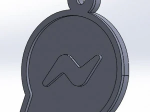 key-chain social networks 3D Print Model