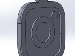 key-chain social networks 3D Print Model