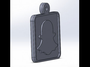 key-chain social networks Model do druku 3D