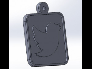 key-chain social networks Model do druku 3D