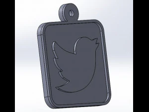 key-chain social networks 3D Print Model
