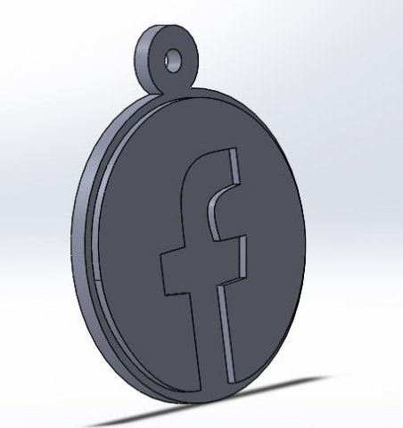 key-chain facebook 3D Druckmodell .c4d .max .obj .3ds .fbx .stl .blend