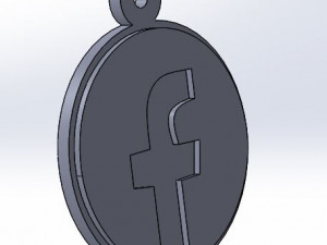 key-chain facebook 3D 打印模型